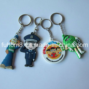 Custom Personalized Plastic / Soft PVC Key Ring for Promotion