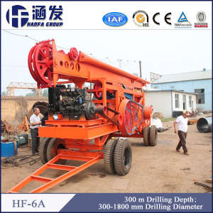 Trailer Water Well Drilling Rig Hf-6A Percussion Drilling Machine
